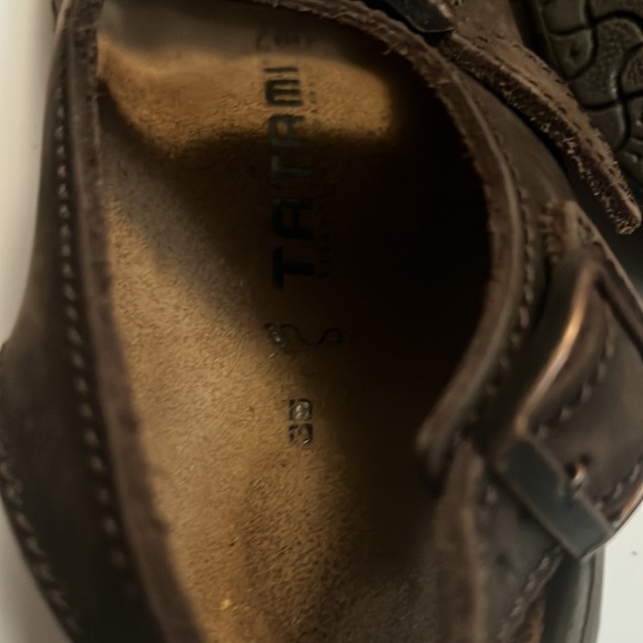 Mens Birkenstock Shoes Birkenstock Tatami Nebraska Sandals Chunky Brown Leather - Picture 3 of 5